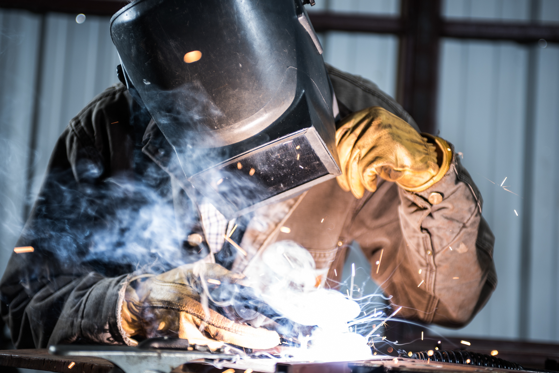 Welder in shop. Isaac Miller Photography  | Agriculture & Industry Photographer  |  Commercial & Editorial photography  |   Missoula + San Antonio